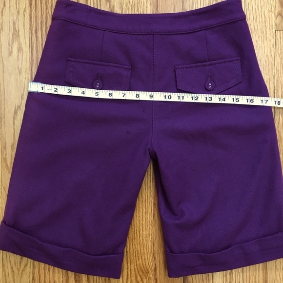 Vintage 90's Purple Wool blend 10 inches Suit short - Picture 14 of 16